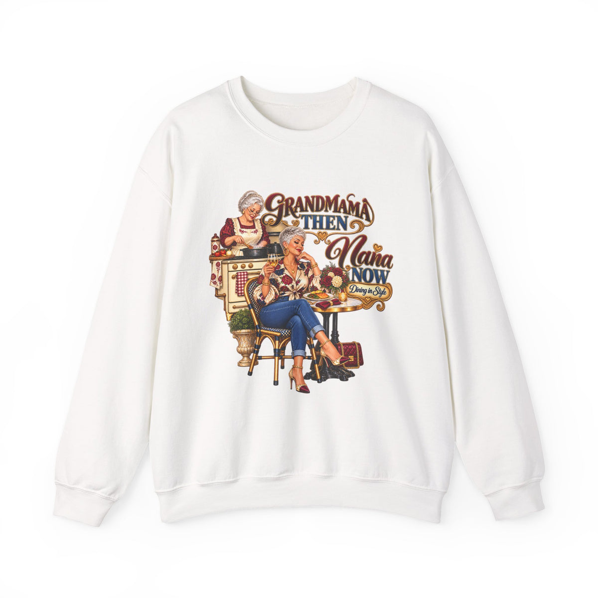 Grandmama to Nana | Fabulous Grandma Glow-Up Crewneck Sweatshirt
