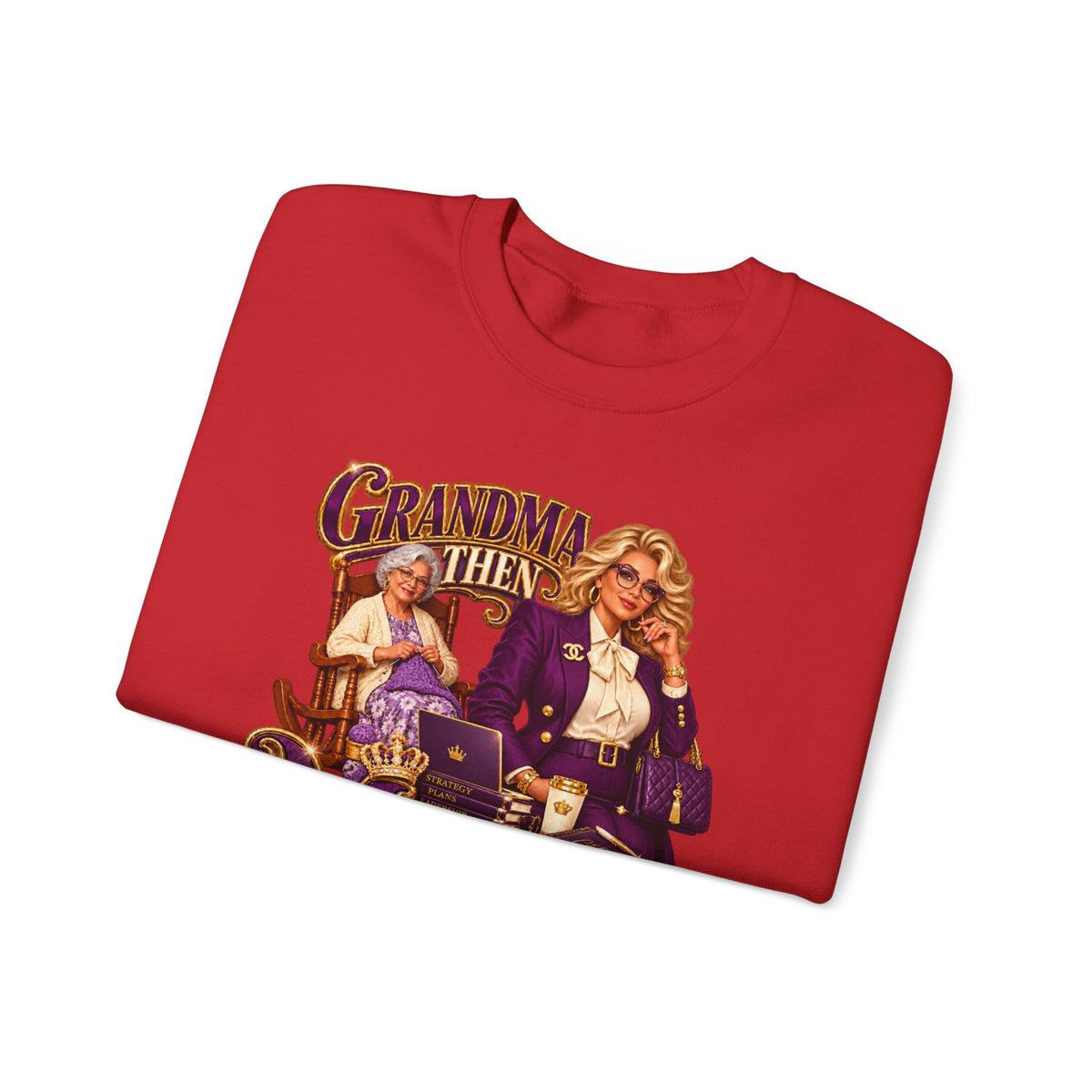 Grandma to MiMi  | Fabulous Grandma Glow-Up Crewneck Sweatshirt