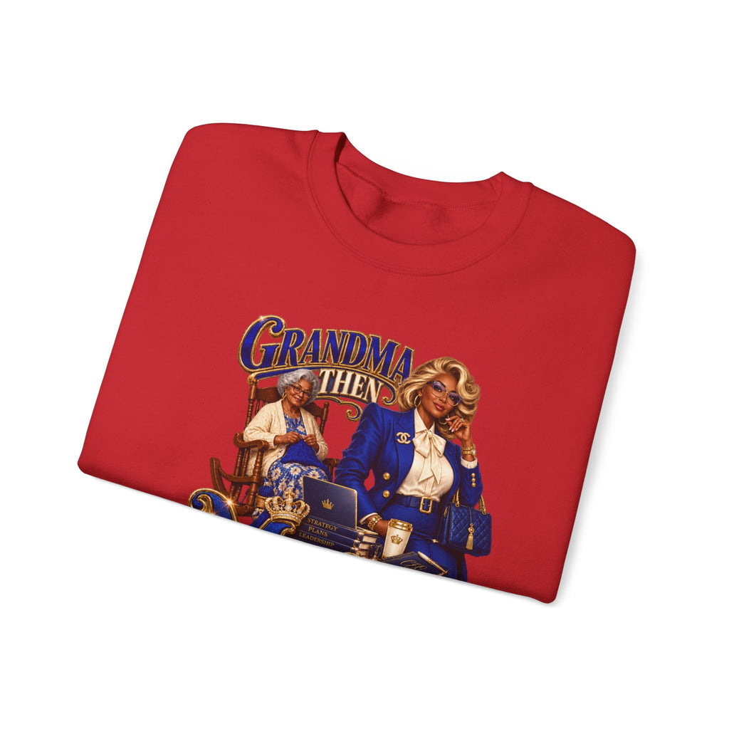 Grandma to MeMe |African American Fabulous Grandma Glow-Up Crewneck Sweatshirt