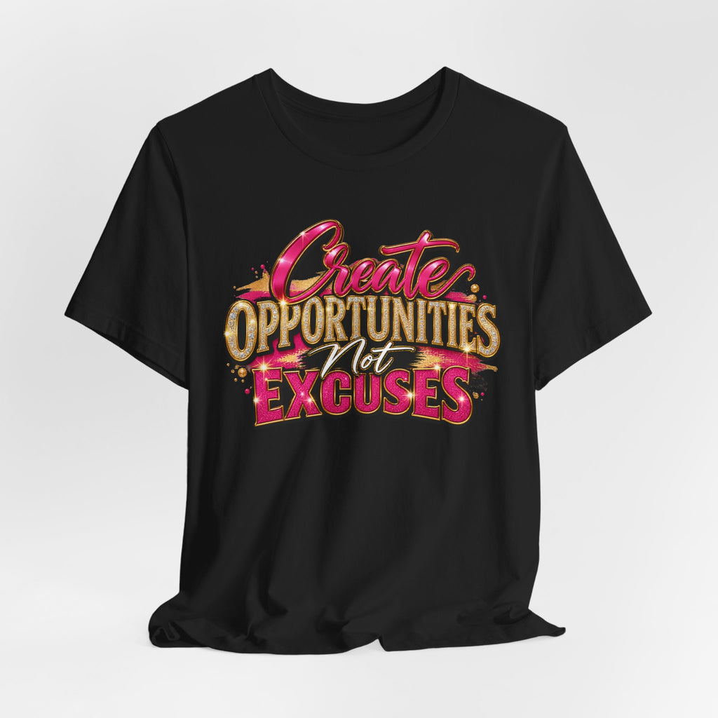 Create Opportunities, Not Excuses | Motivational Graphic T-Shirt – Boss Brand