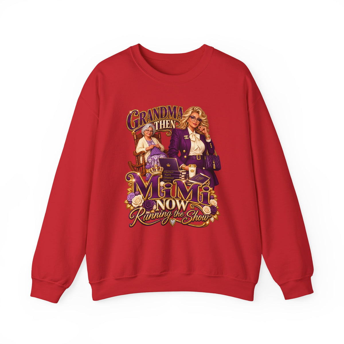 Grandma to MiMi  | Fabulous Grandma Glow-Up Crewneck Sweatshirt
