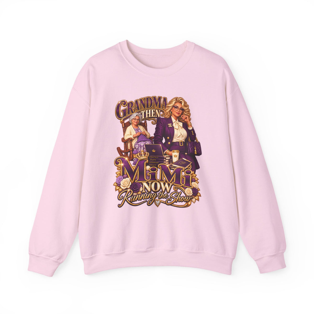 Grandma to MiMi  | Fabulous Grandma Glow-Up Crewneck Sweatshirt