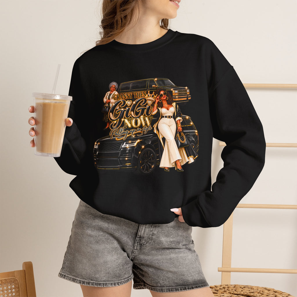 Granny to GiGi | Luxury Lifestyle Crewneck Sweatshirt – African American Grandma Glow-Up Collection
