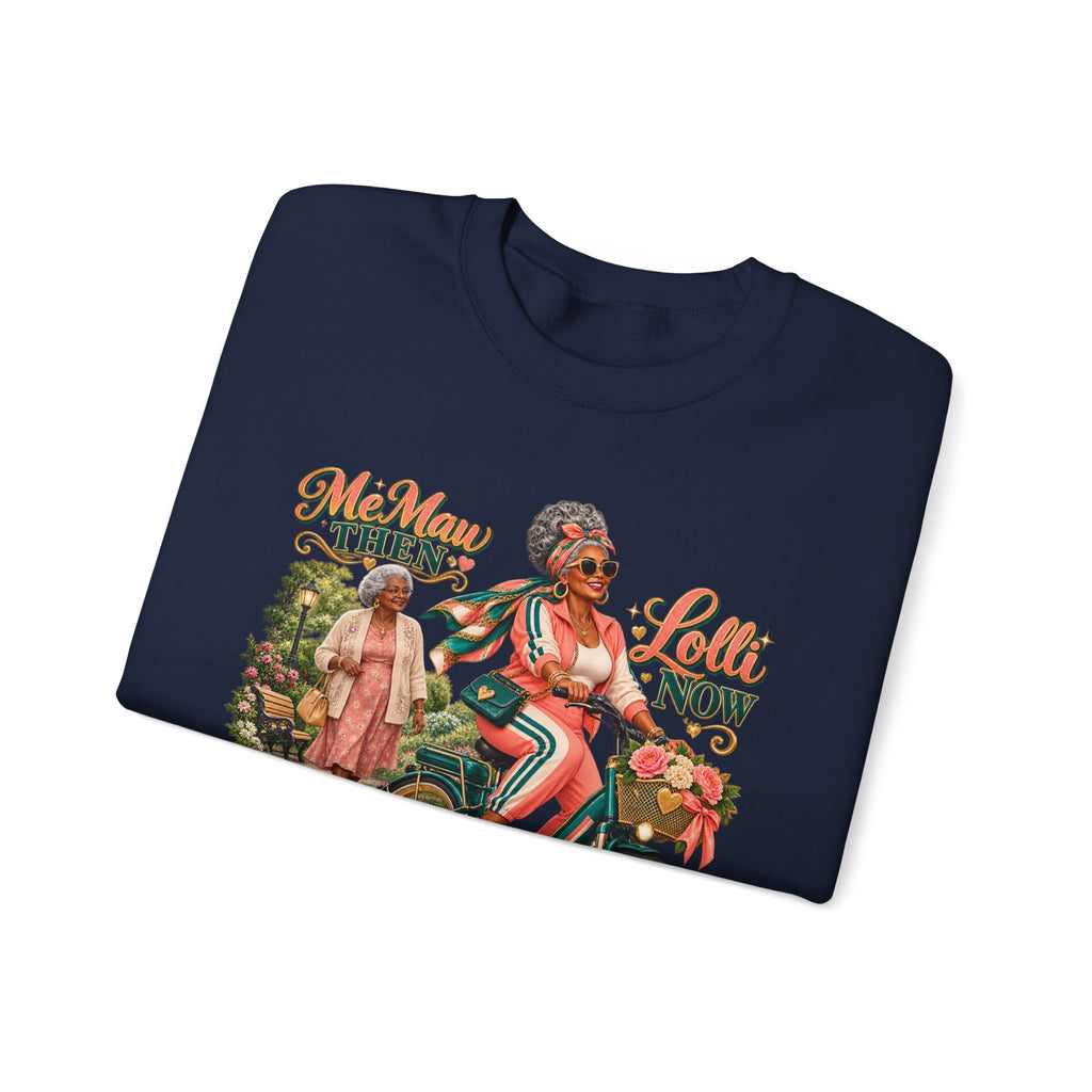 MeMaw to Lolli | Rolling in Style Crewneck Sweatshirt – African American Grandma Glow-Up Collection