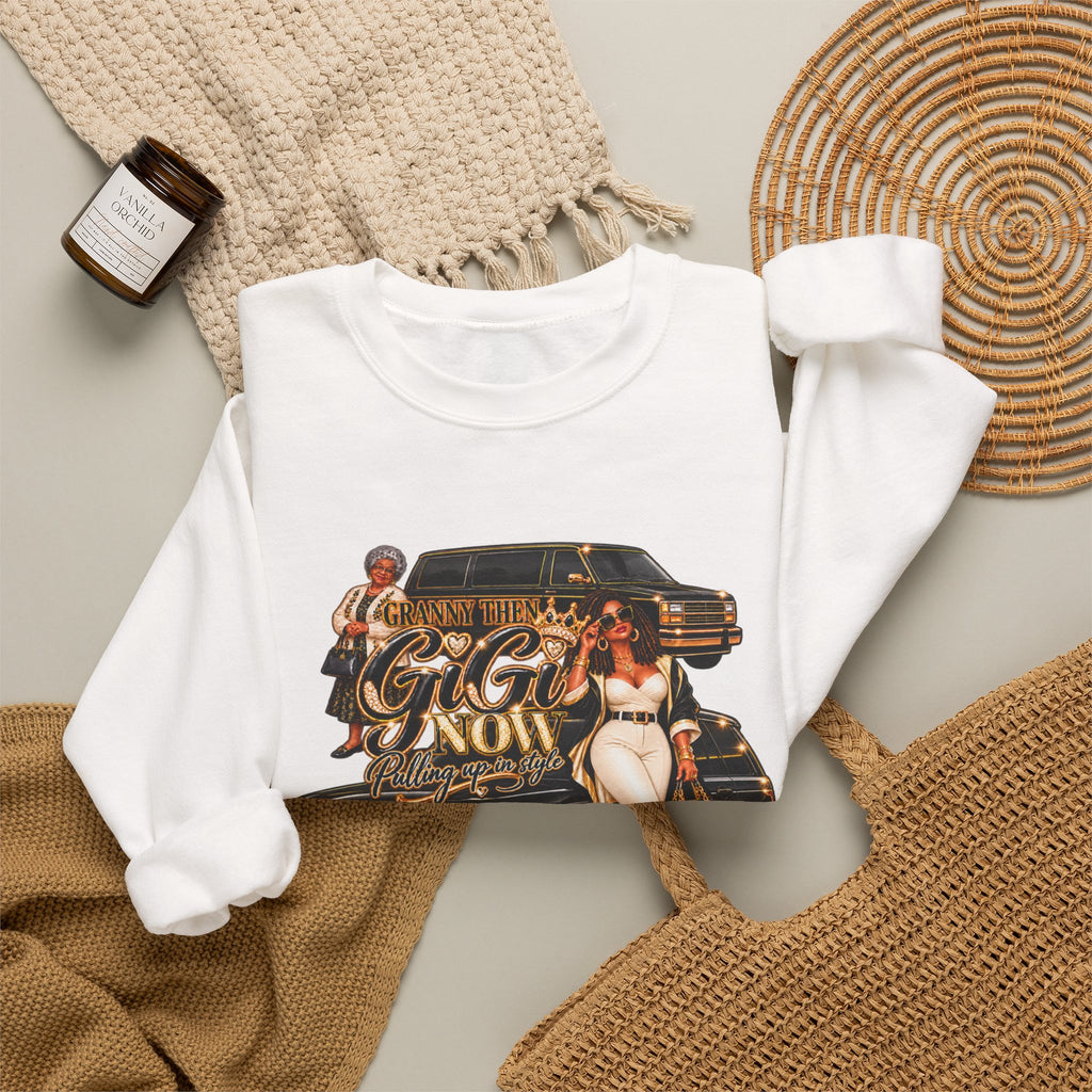 Granny to GiGi | Luxury Lifestyle Crewneck Sweatshirt – African American Grandma Glow-Up Collection