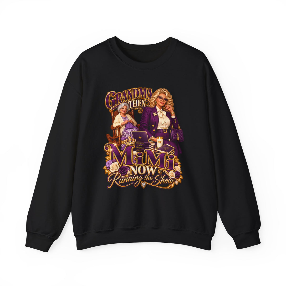 Grandma to MiMi  | Fabulous Grandma Glow-Up Crewneck Sweatshirt