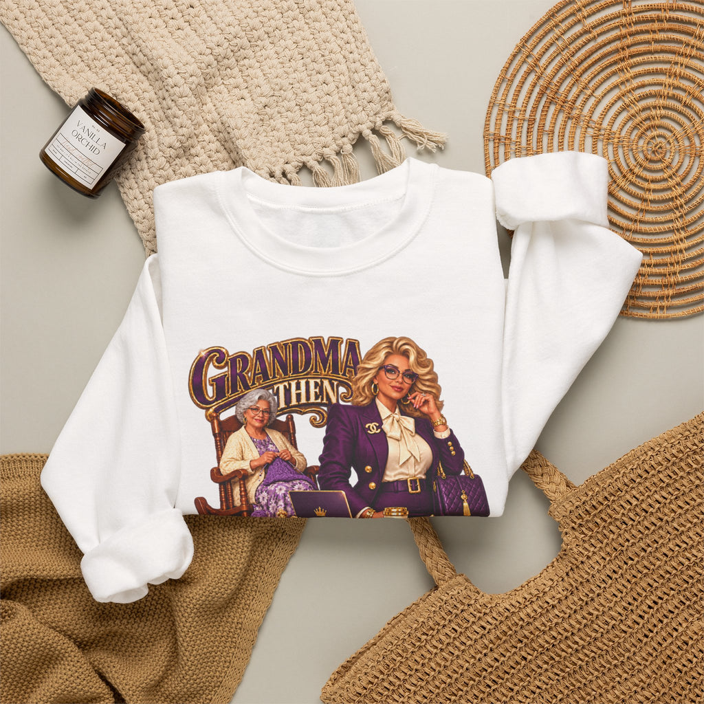 Grandma to MiMi  | Fabulous Grandma Glow-Up Crewneck Sweatshirt