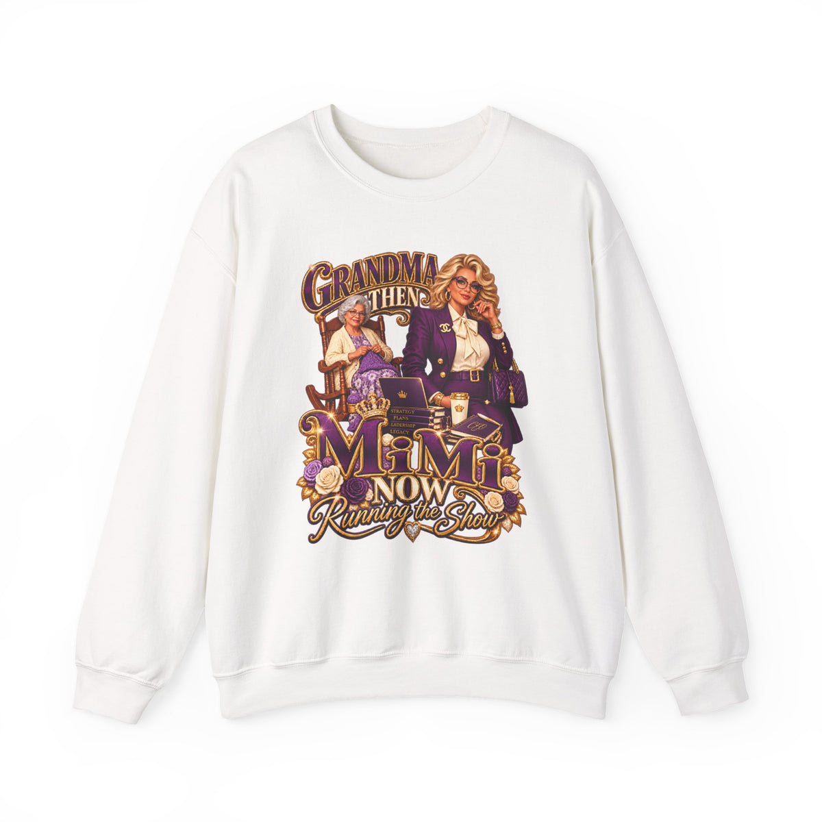 Grandma to MiMi  | Fabulous Grandma Glow-Up Crewneck Sweatshirt
