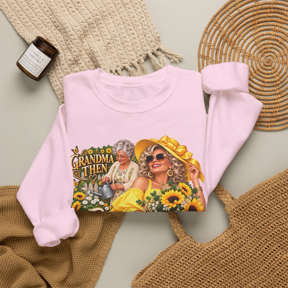 Grandma to Sunshine | Grandma Glow-Up Cozy Crewneck Sweatshirt