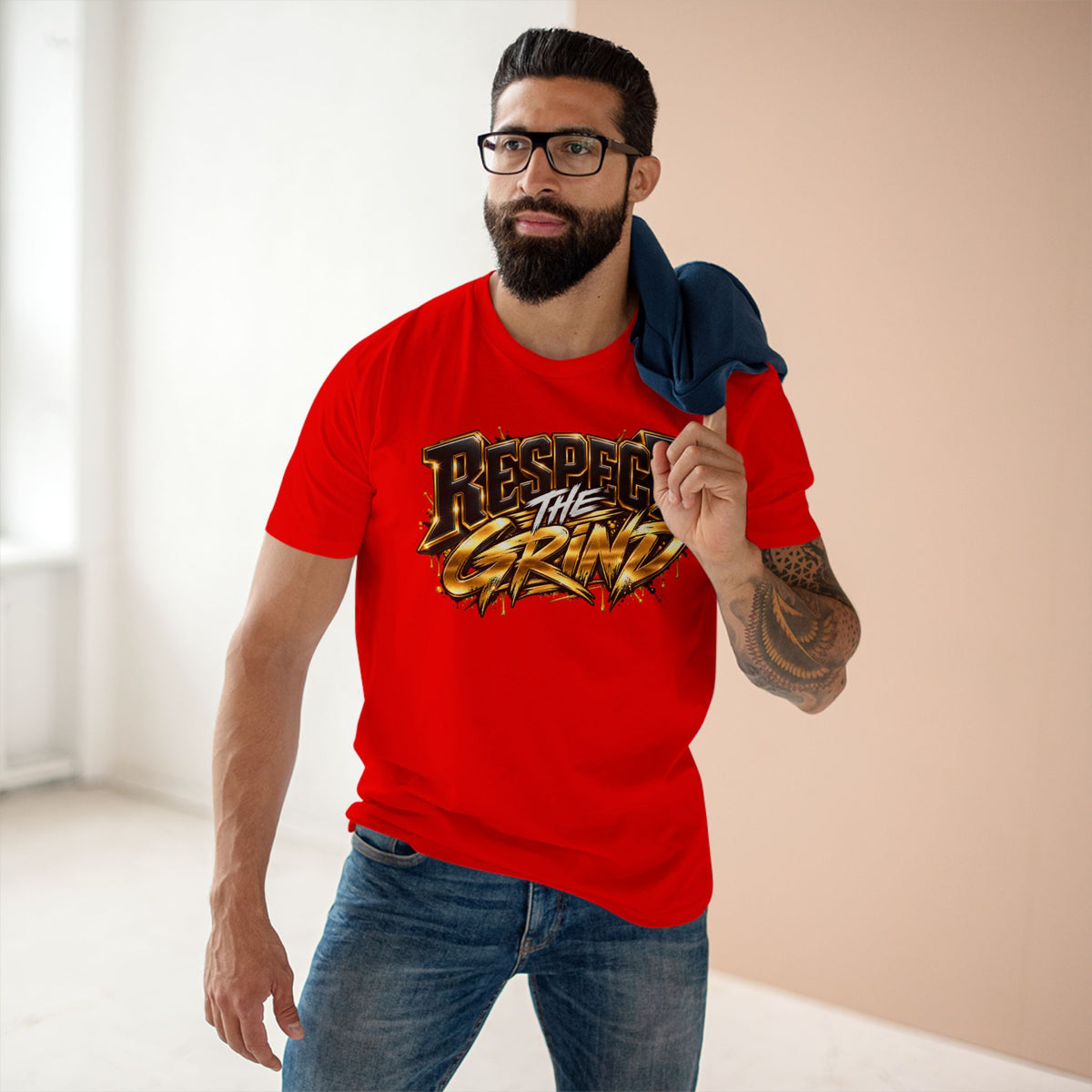 Respect the Grind | Men's Premium Graphic T-Shirt – Boss Brand