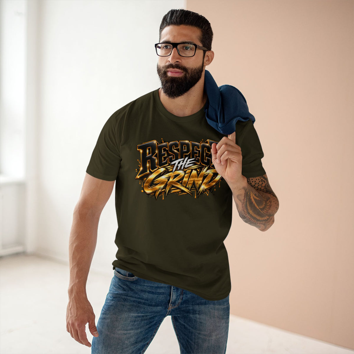 Respect the Grind | Men's Premium Graphic T-Shirt – Boss Brand