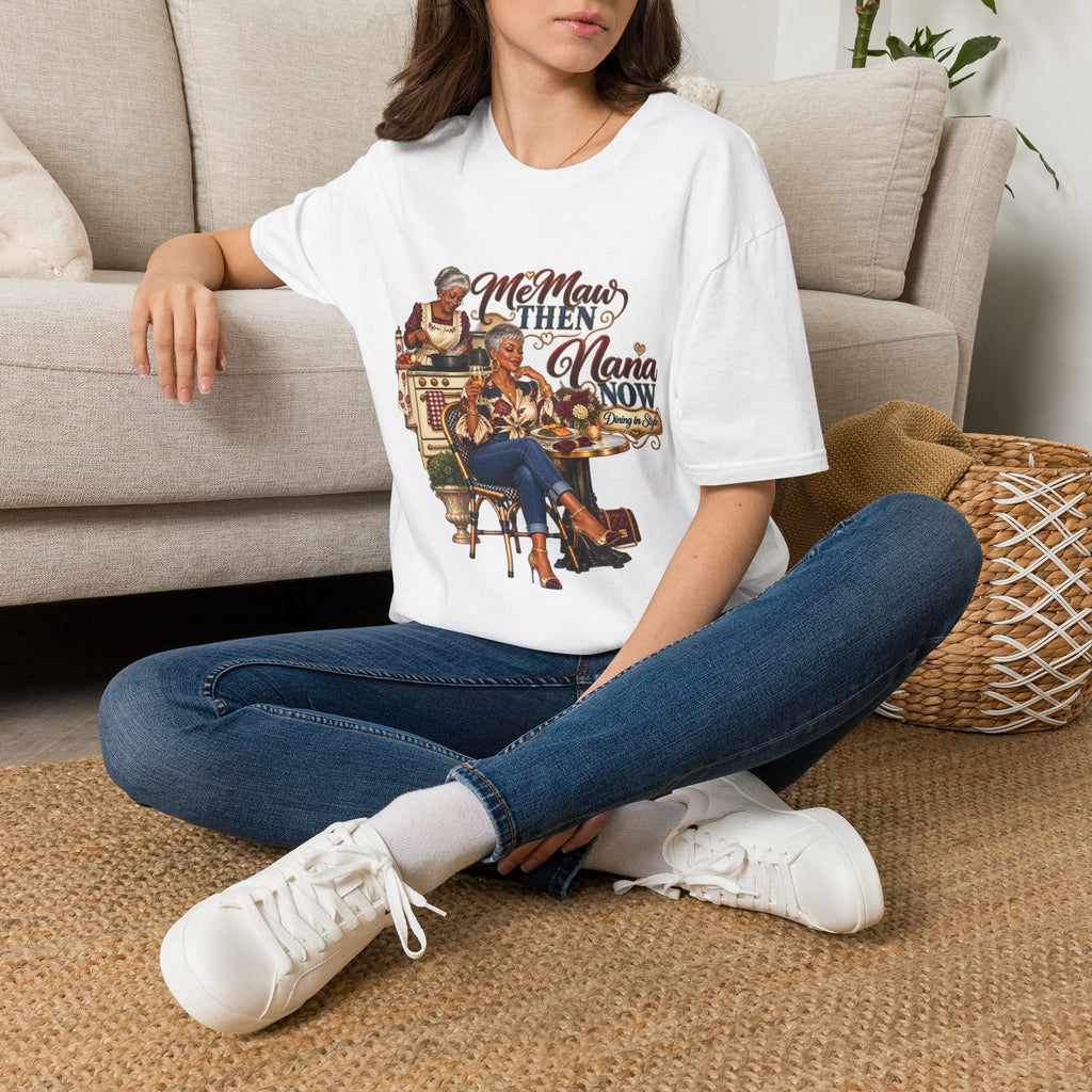 Grandma Glow-Up Graphic Tee – African American Nana Design