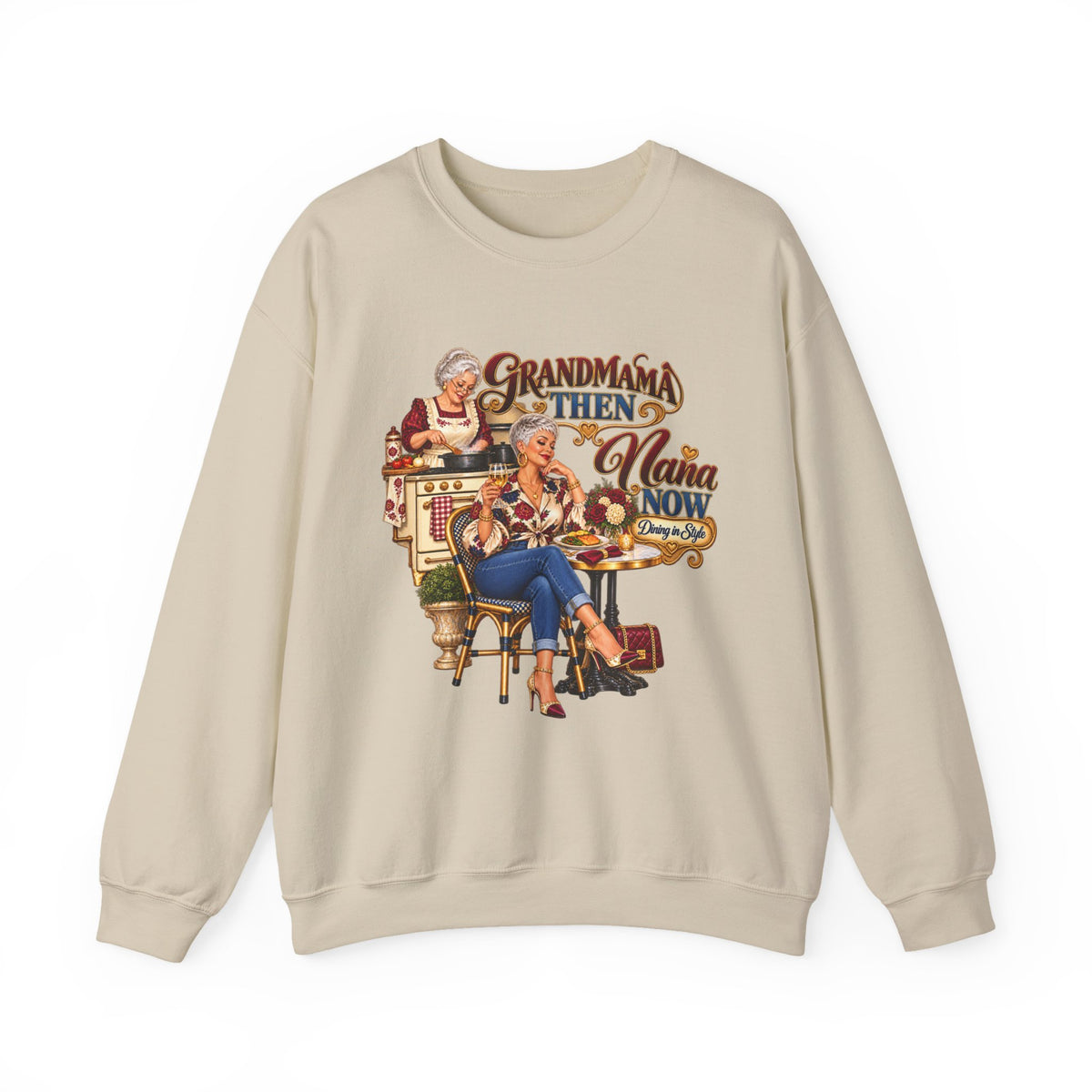 Grandmama to Nana | Fabulous Grandma Glow-Up Crewneck Sweatshirt