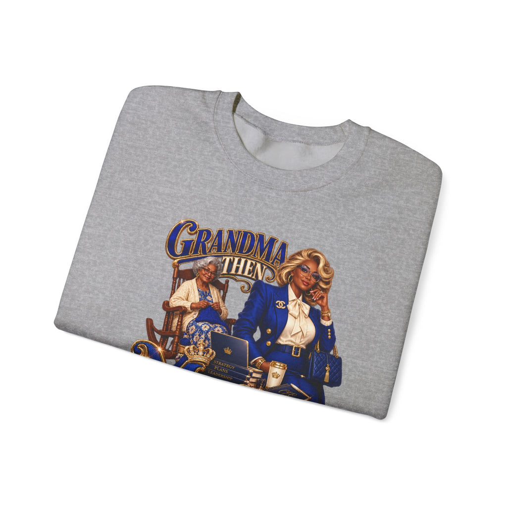 Grandma to MeMe |African American Fabulous Grandma Glow-Up Crewneck Sweatshirt