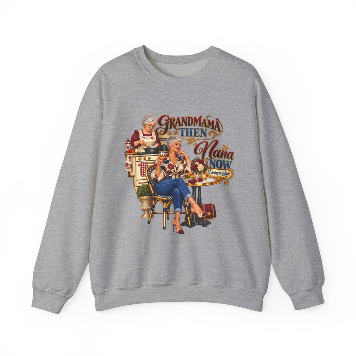 Grandmama to Nana | Fabulous Grandma Glow-Up Crewneck Sweatshirt