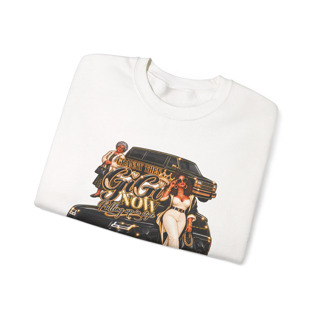 Granny to GiGi | Luxury Lifestyle Crewneck Sweatshirt – African American Grandma Glow-Up Collection