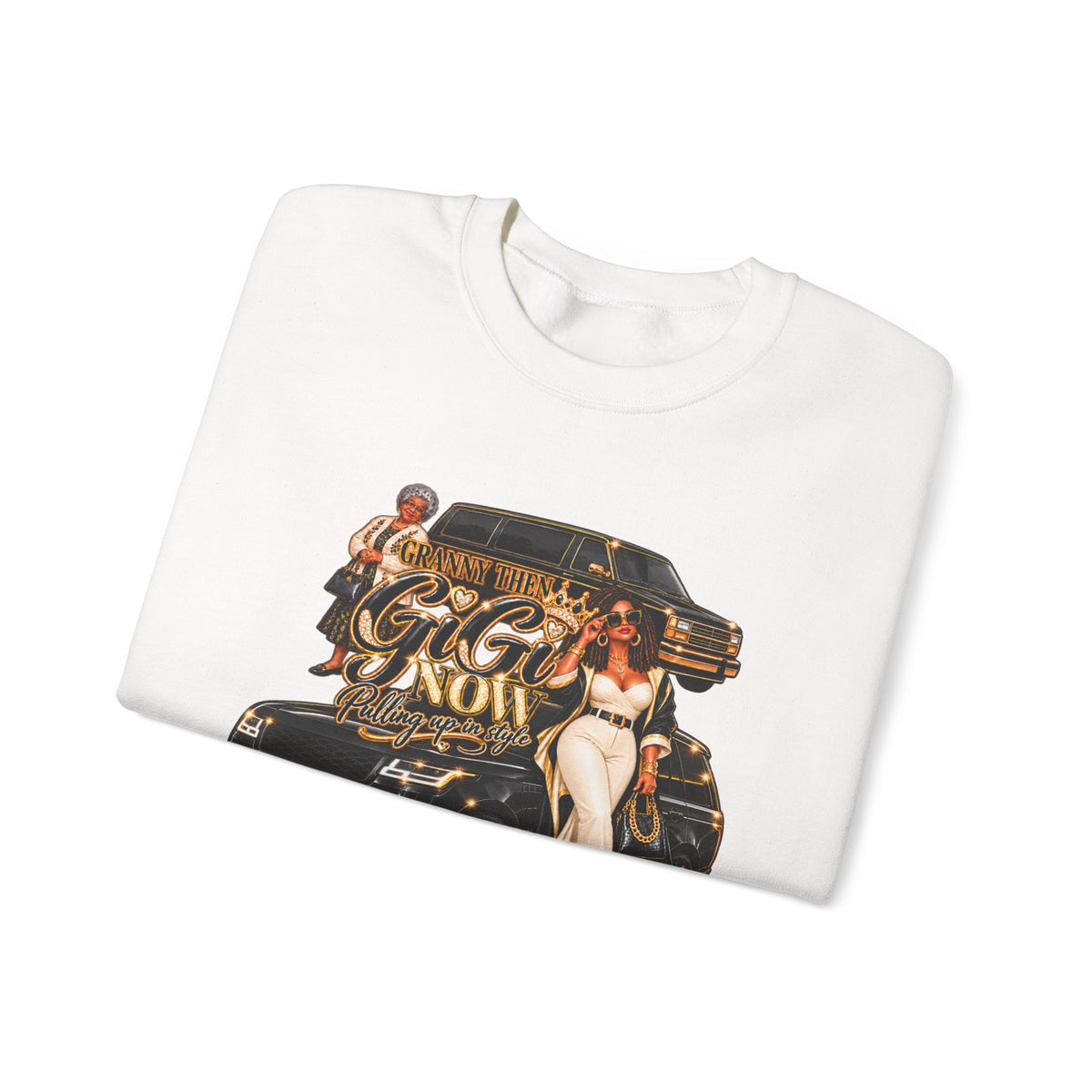 Granny to GiGi | Luxury Lifestyle Crewneck Sweatshirt – African American Grandma Glow-Up Collection