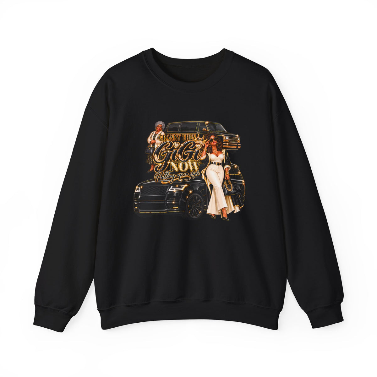 Granny to GiGi | Luxury Lifestyle Crewneck Sweatshirt – African American Grandma Glow-Up Collection
