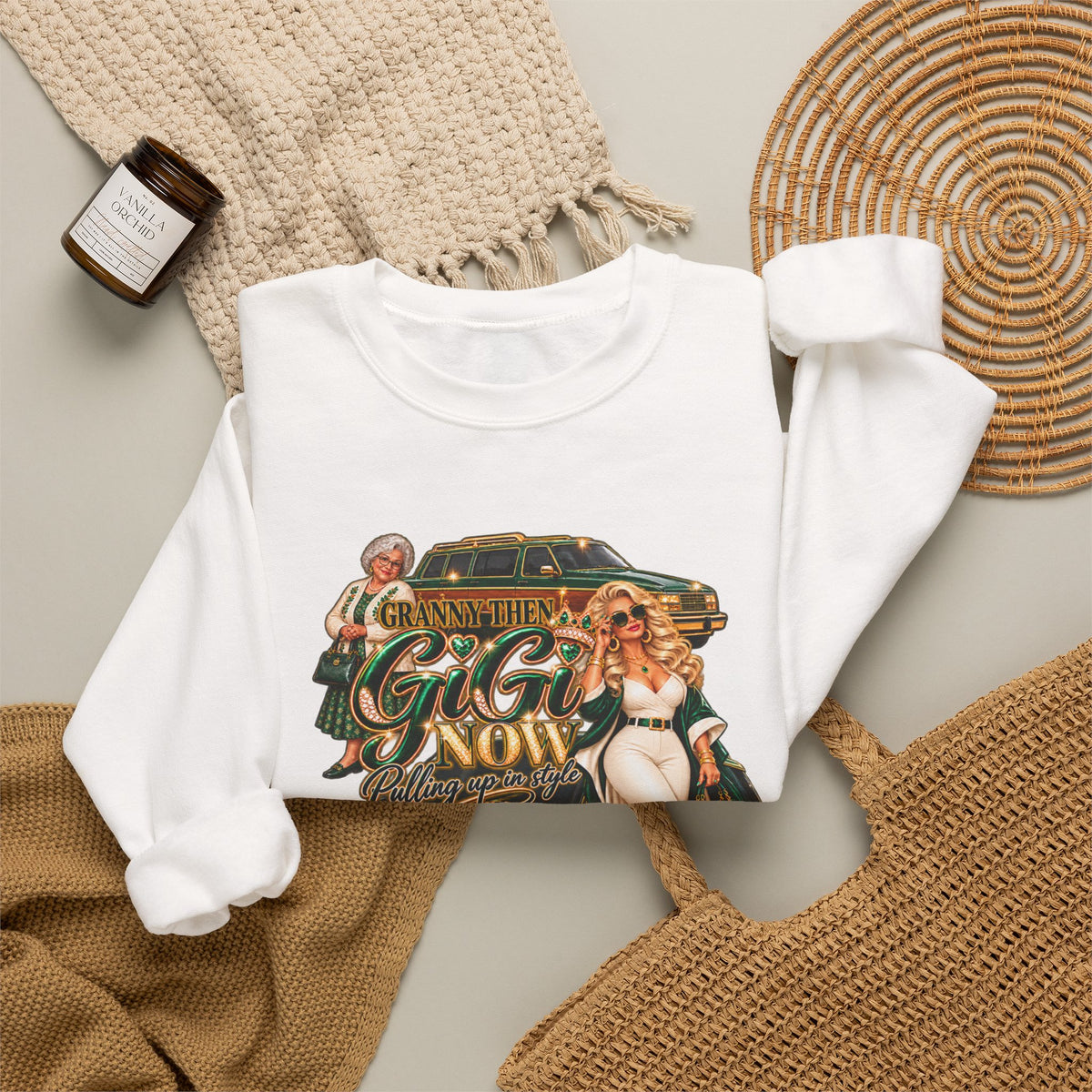 Granny to GiGi | Luxury Lifestyle Crewneck Sweatshirt – Grandma Glow-Up Collection