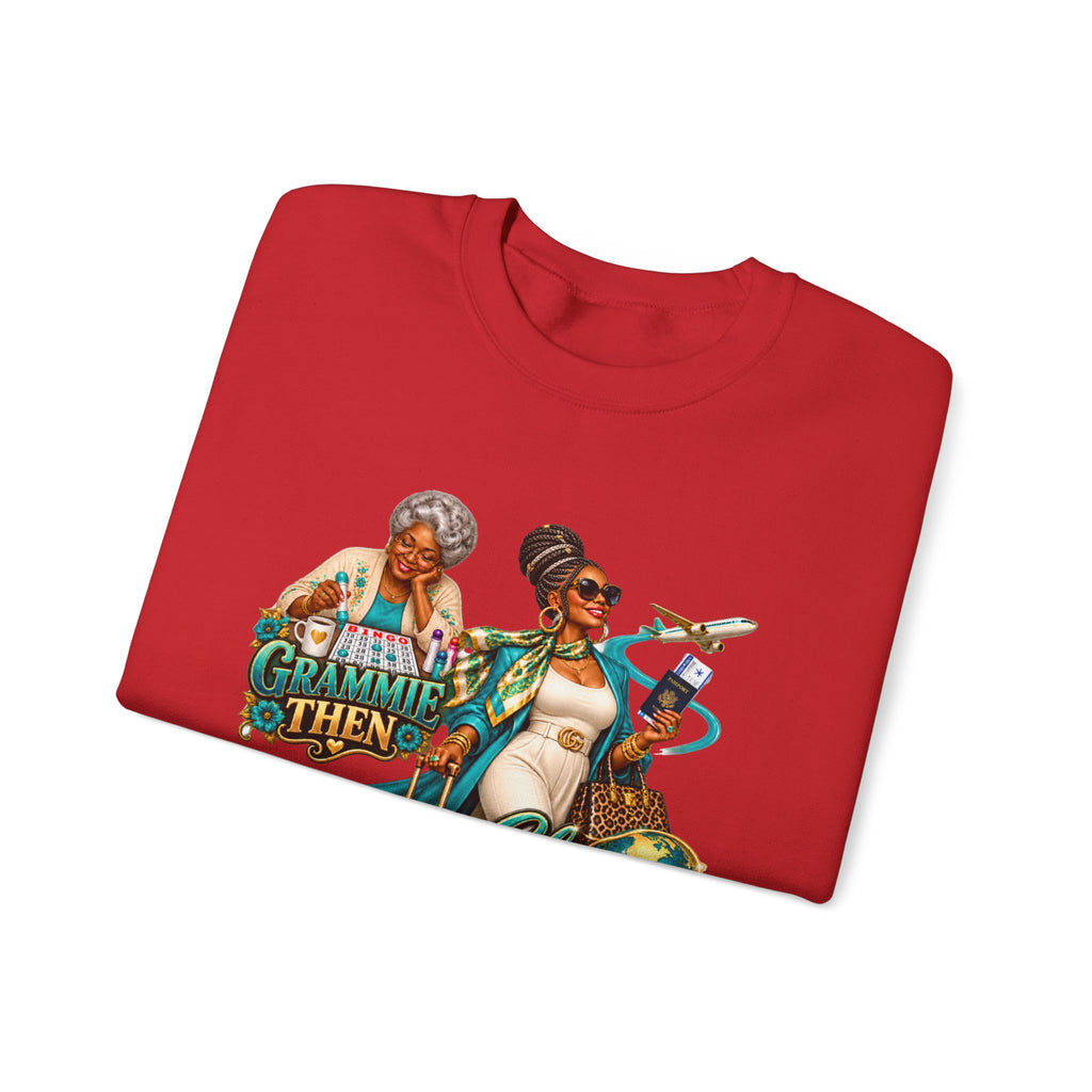 Grammie to Glamma | Jet-Setting Grandma Crewneck Sweatshirt –African American  Grandma Glow-Up Collection
