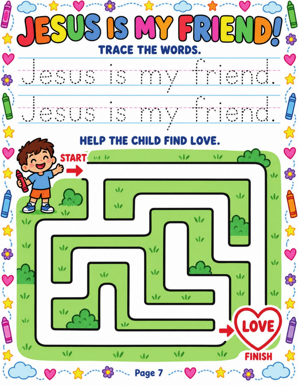 My First Bible Activity Journal | 31-Page Printable Activity Book for Kids Ages 4–7