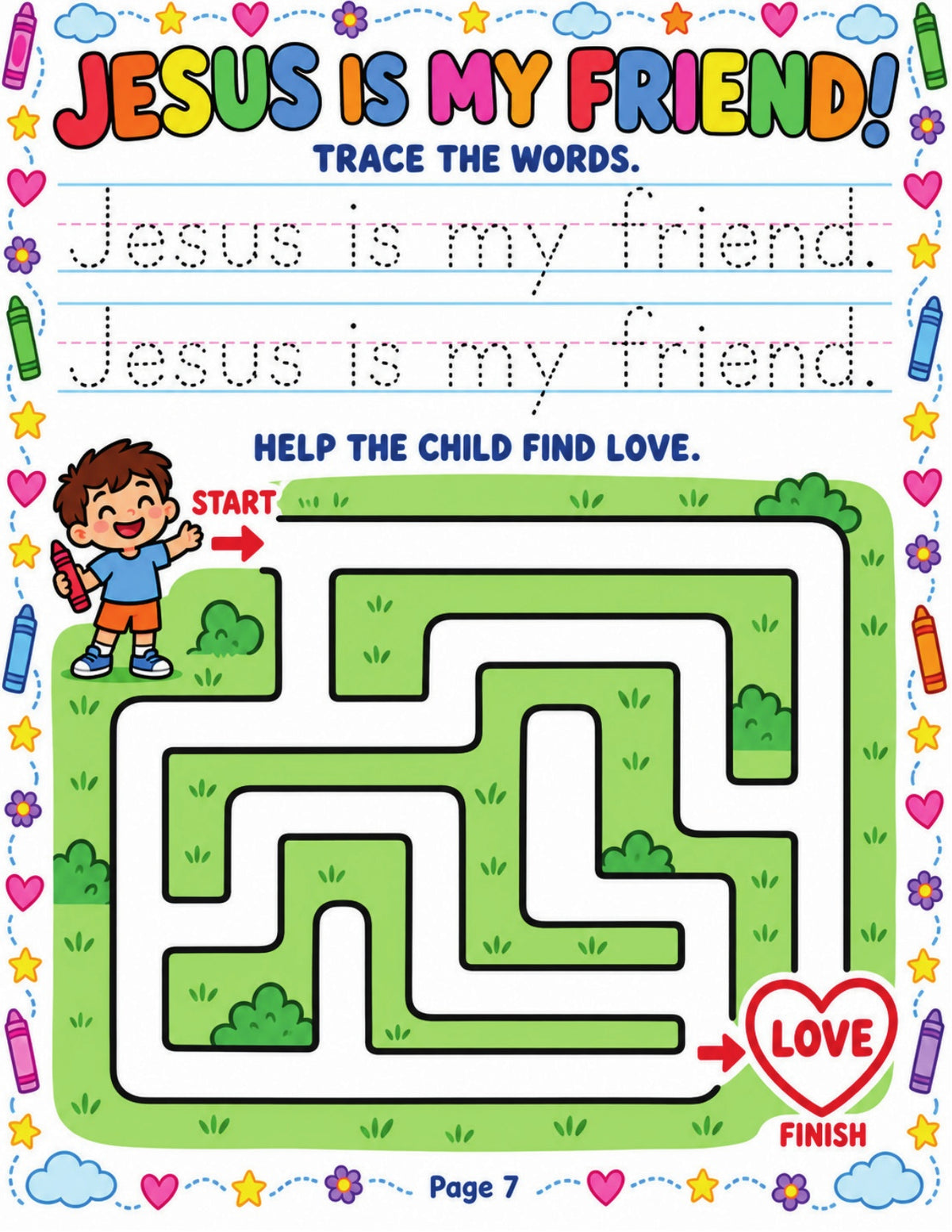 My First Bible Activity Journal | 31-Page Printable Activity Book for Kids Ages 4–7