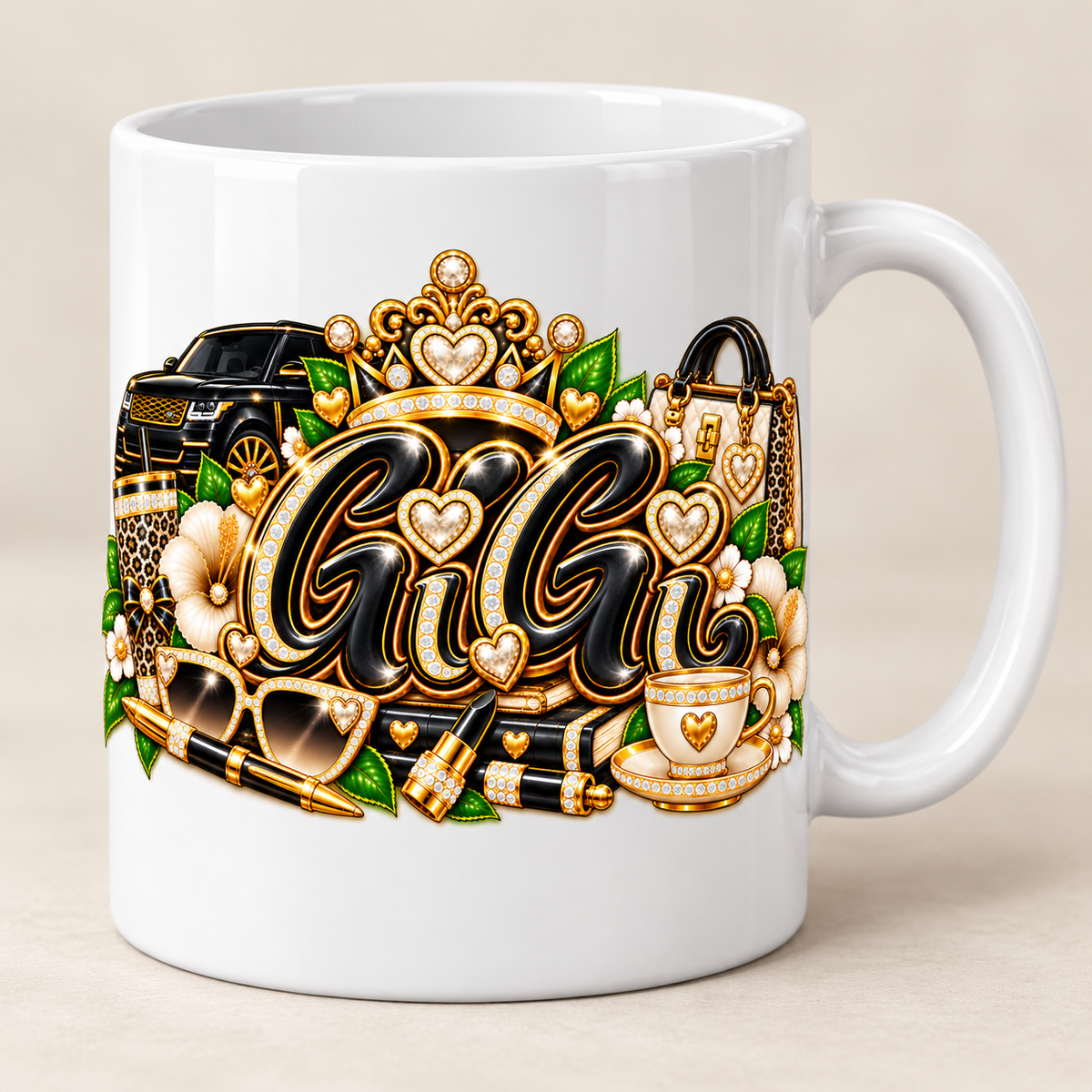 GiGi Glam Luxury Coffee Mug | Grandma Glow-Up Collection – 12 oz