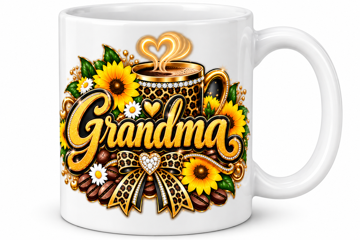 Grandma Golden Glam Coffee Mug | Grandma Glow-Up Collection – 12 oz