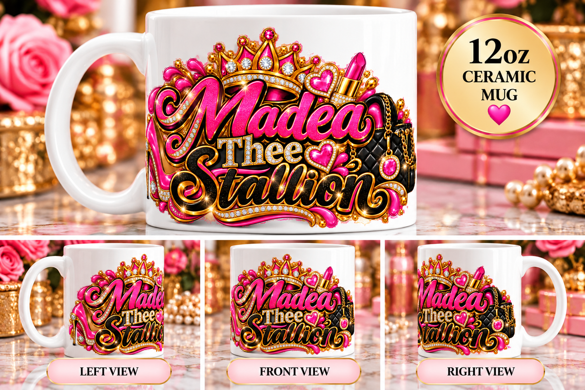 Madea Thee Stallion Glam Coffee Mug | Grandma Glow-Up Collection – 12 oz