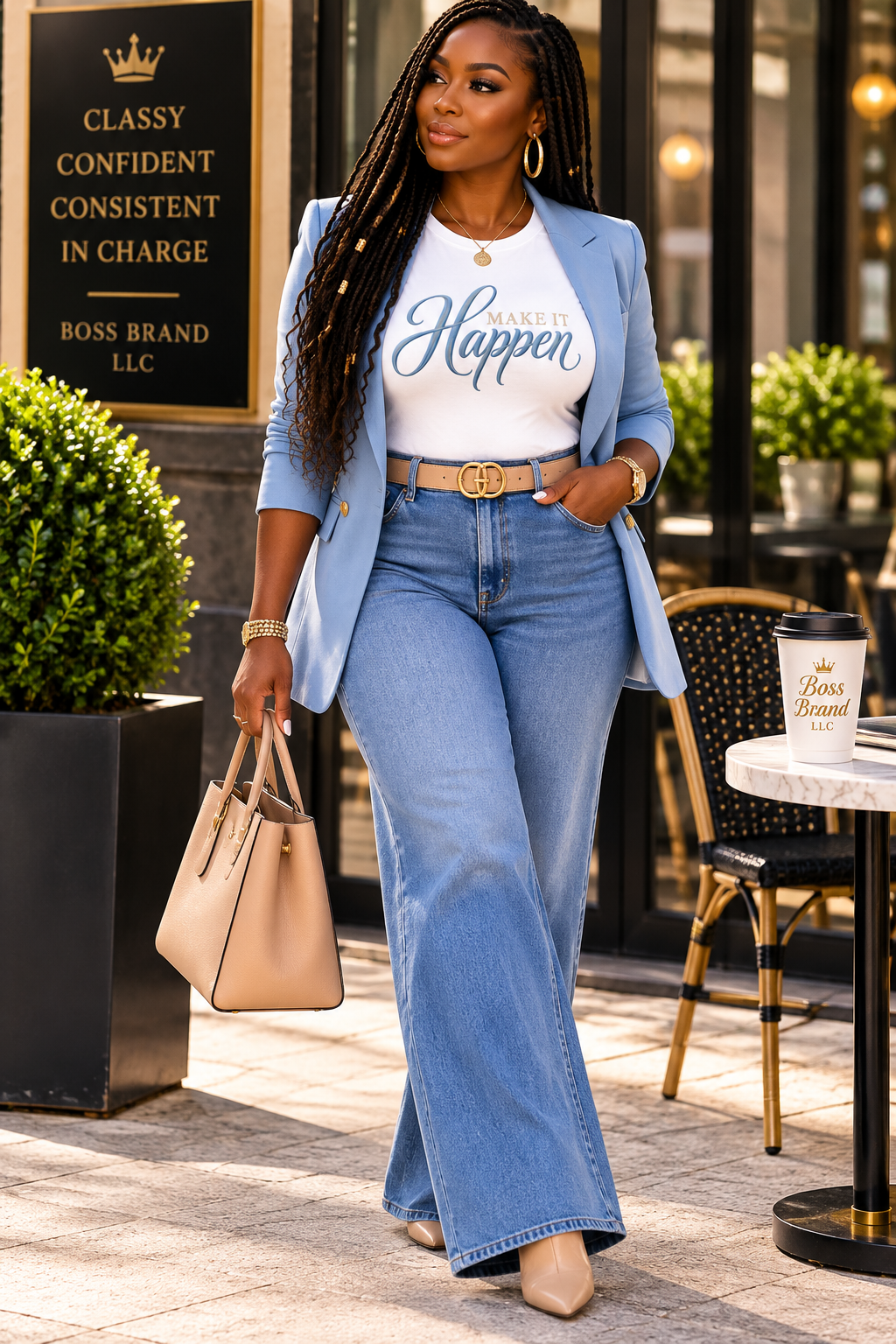 Make It Happen | Executive Casual Friday Graphic T-Shirt | Boss Brand LLC.