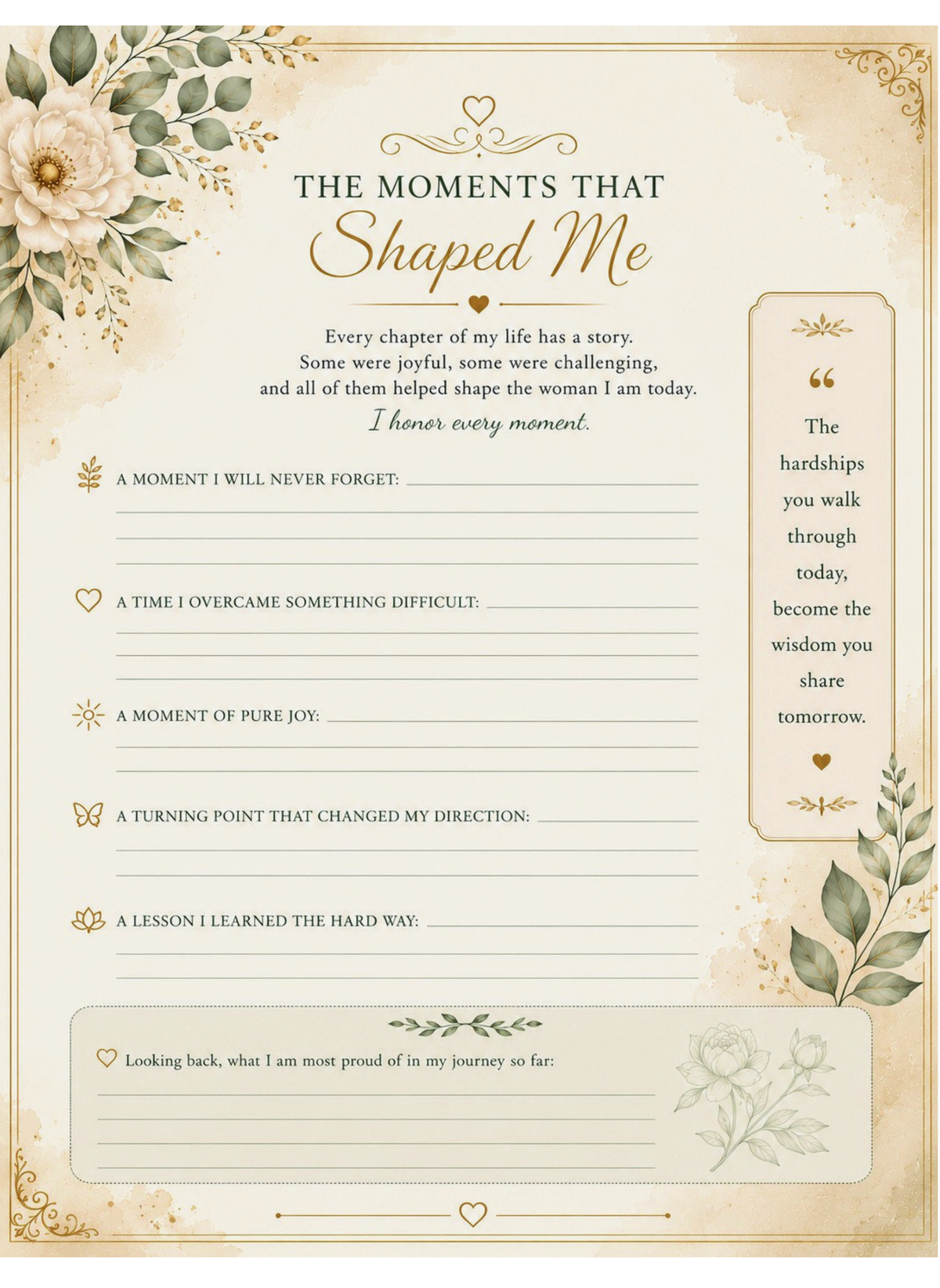 My Story, My Legacy | 52-Page Printed Limited Edition