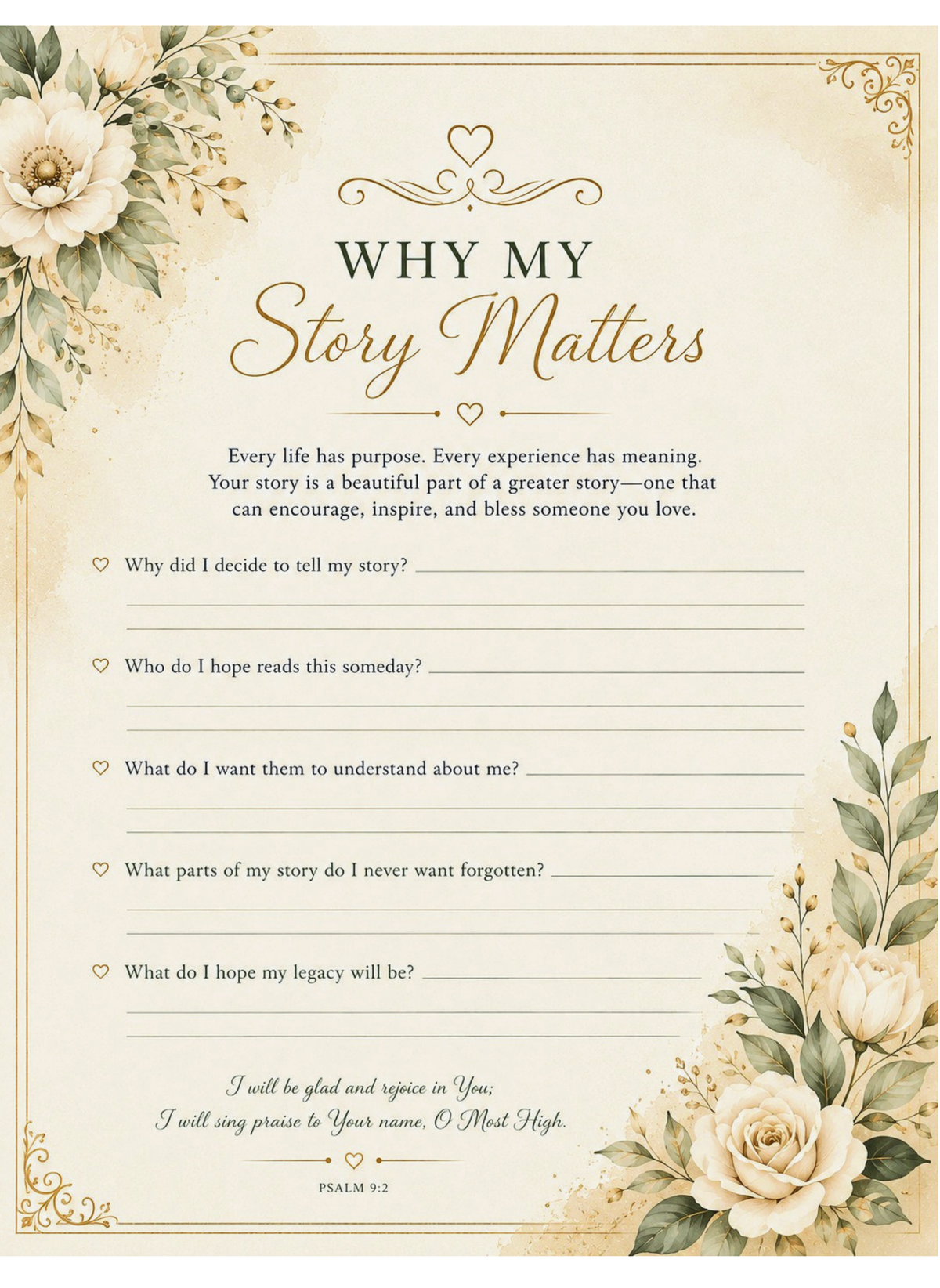 My Story, My Legacy | 52-Page Printed Limited Edition