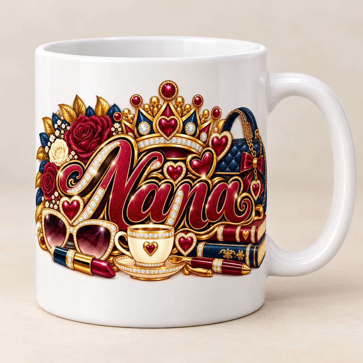 Nana Glam Luxury Coffee Mug | Grandma Glow-Up Collection – 12 oz